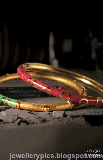 Meenakari Gold Bangles Tanishq 2024 johnnysbarandgrill